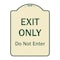 Signmission Designer Series-Exit Only Do Not Enter Tan & Green Heavy-Gauge Aluminum, 24" H, TG-1824-9845 A-DES-TG-1824-9845 - alternate 1